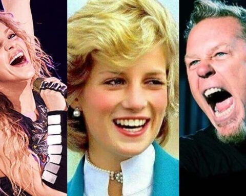 shakira la princesa diana y el vocalista de metallica