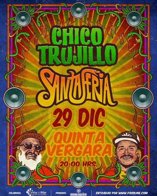 Chico Trujillo y Santaferia despiden el 2023 con un insuperable concierto en Viña del Mar 2 Las dos agrupaciones más emblemáticas de la cumbia chilena vuelven a juntarse en un concierto masivo para cerrar el 2023 a lo grande.