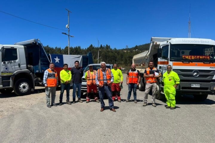 camiones tolva en auyda a valparaíso
