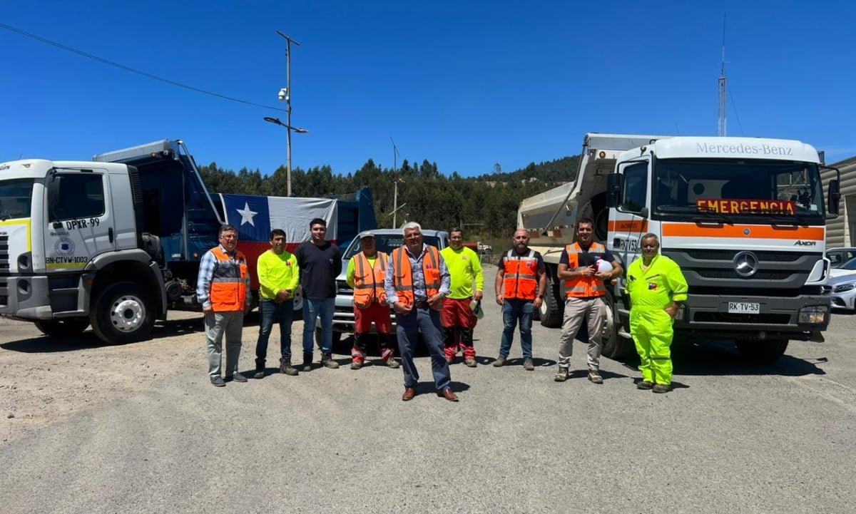 camiones tolva en auyda a valparaíso