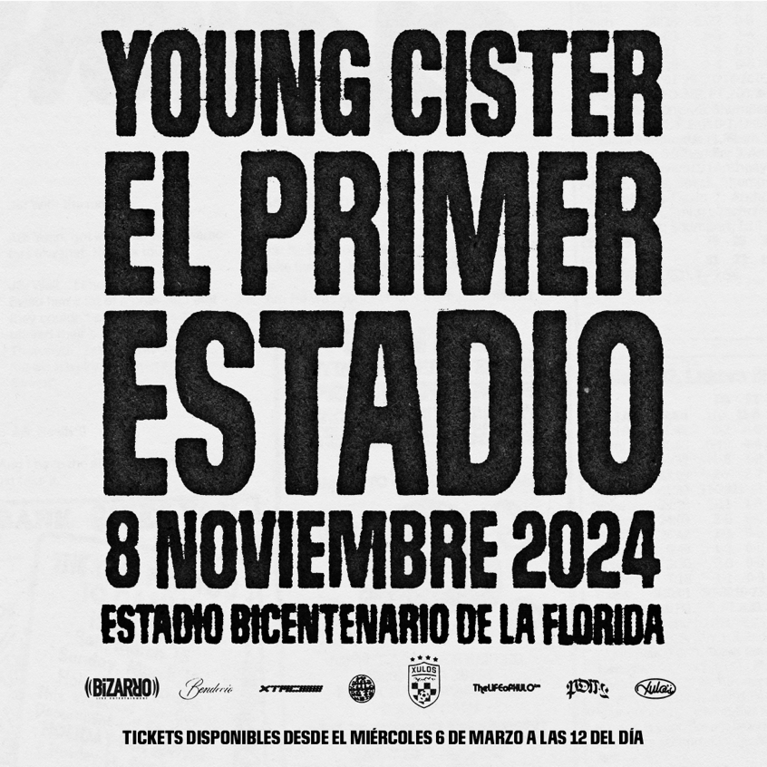 Young Cister anuncia “El Primer Estadio” para el 8 de noviembre tras su éxito en Viña 1 image002 1