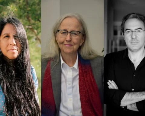 Gabriela Wiener, Elizabeth Horan y Juan Gabriel Vásquez.